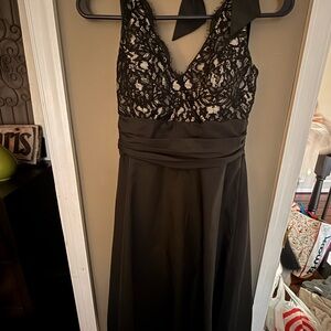 White House Black Market Black Lace Maxi Dress